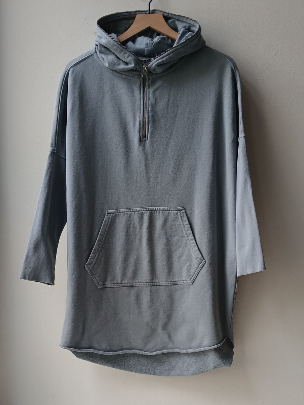 All Saints Xonda Oversized Hoodie Dress Blue Women's XS